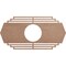 Ekena Millwork Chrysler Wood Fretwork Pierced Ceiling Medallion, Wood (Paint Grde), 40"W x 20"H x 10 1/2"ID x 3/8"T CMWP40X20X0375CSMF - alternate 1